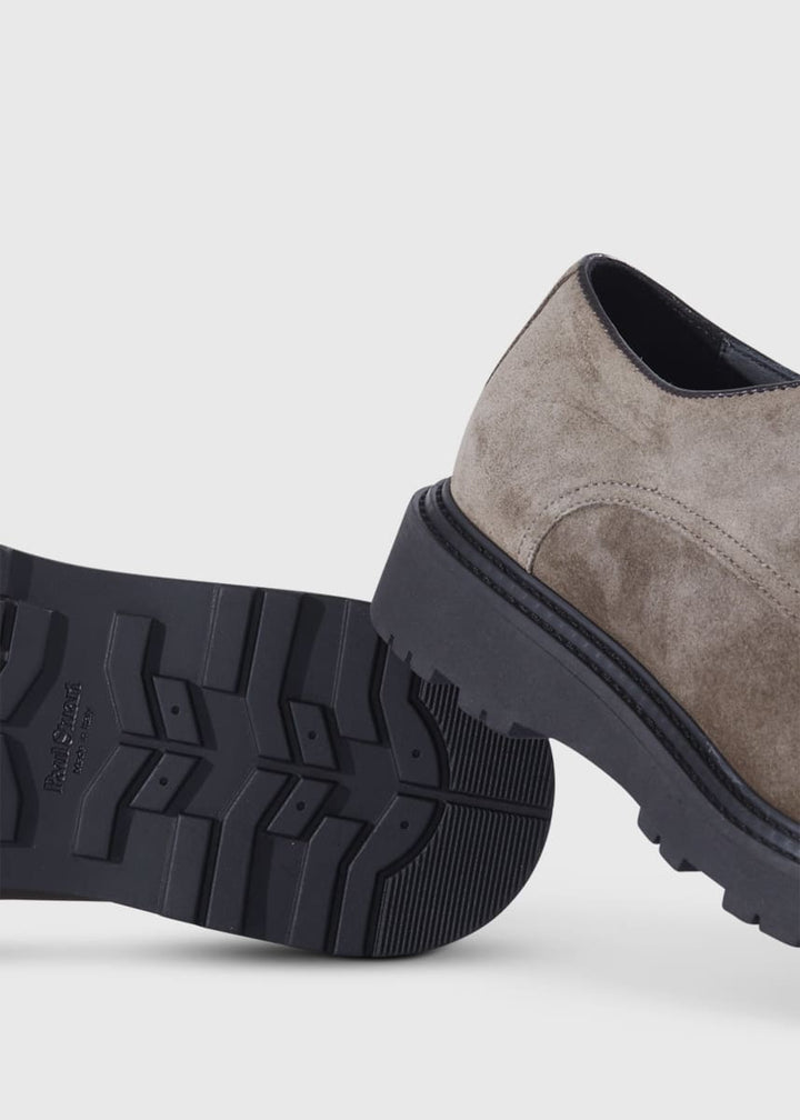 Baylor Suede Lace Up Derby - Taupe