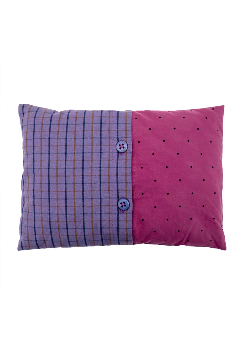 Blueberry-fuchsia cushion