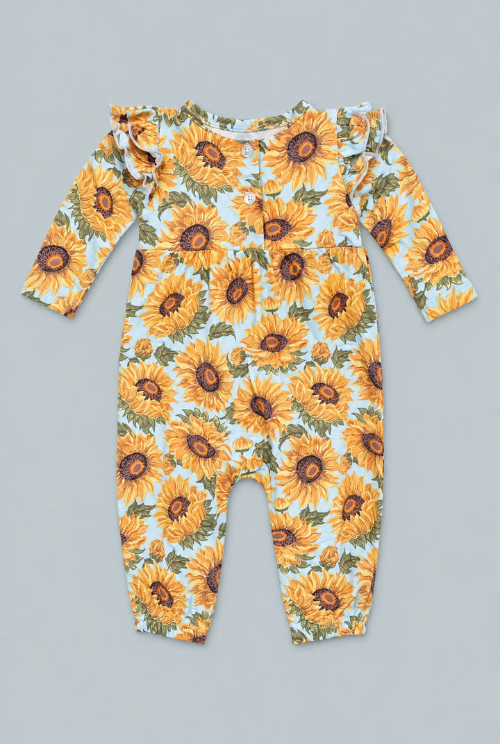 Flutter Sleeve Romper - Sammy's Sunflower