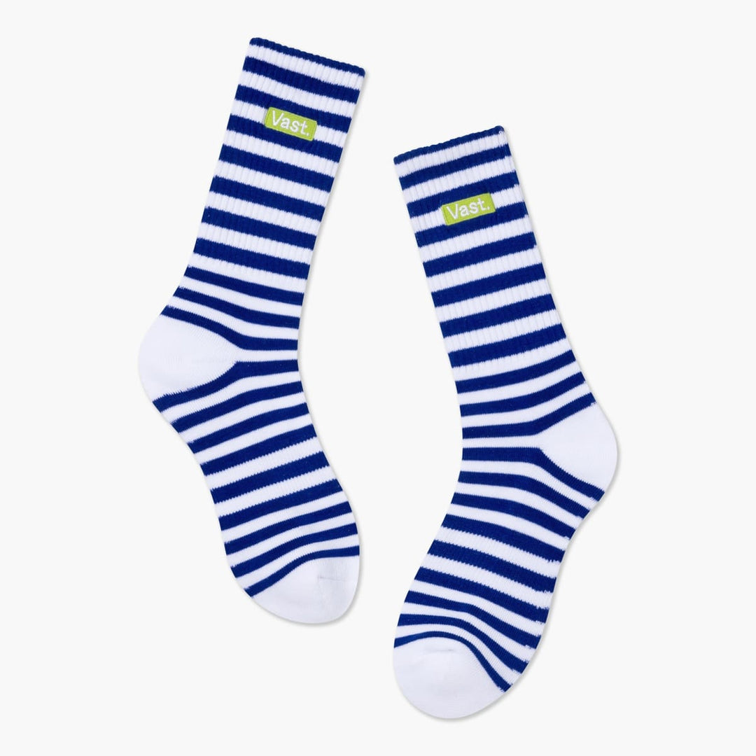 Deep Ocean Striped Socks - Navy