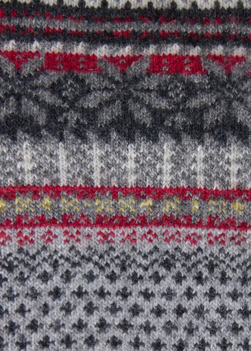 Fair Isle Sock - Grey
