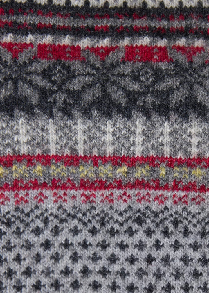 Fair Isle Sock - Grey