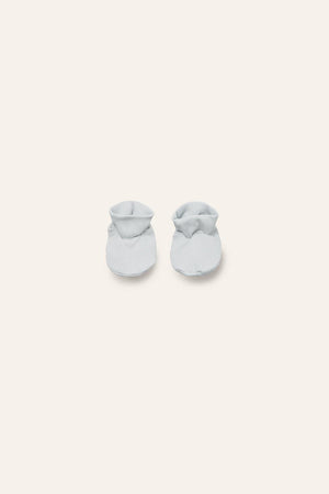 Organic Pima Cotton Baby Booties - Light Blue
