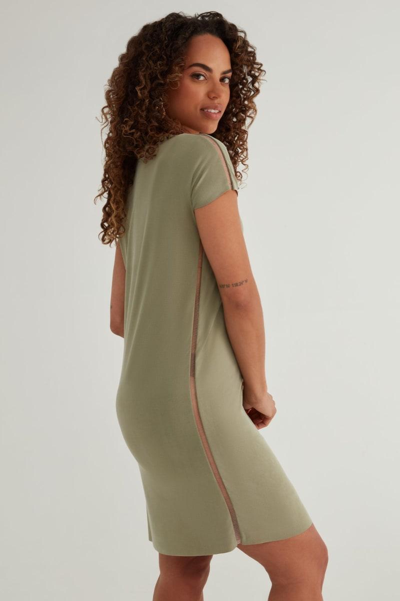 The Infinity Tee: Mini Dress Flow Cupro - Sage