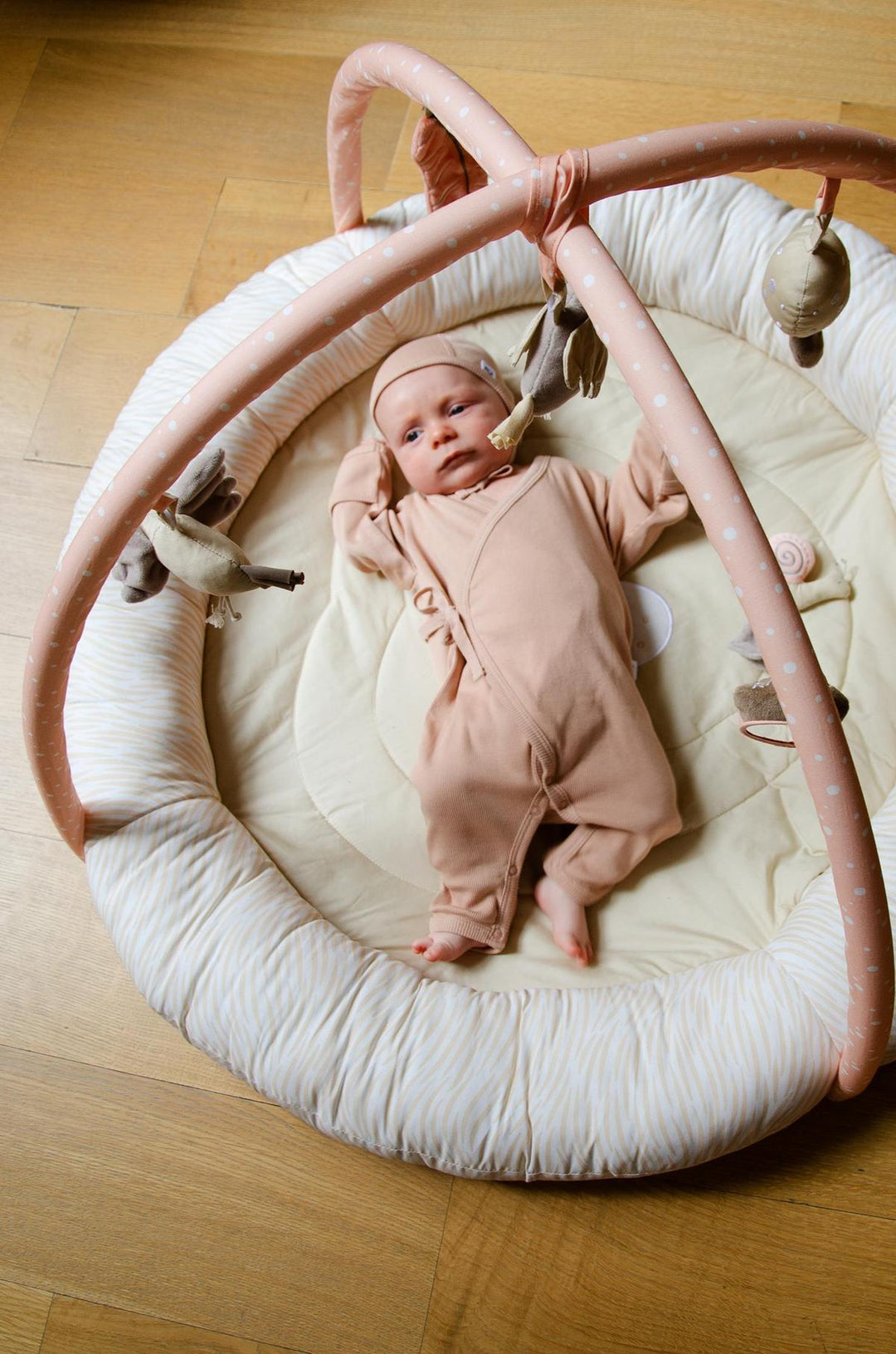 Organic Pima Cotton Baby Kimono Jumpsuit - Pink