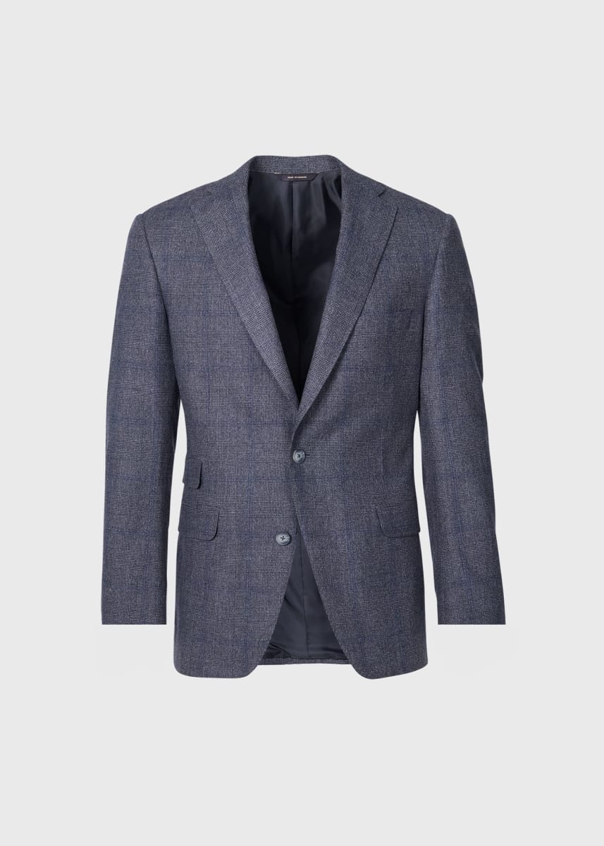 Wool & Cashmere Plaid Paul Suit - Grey