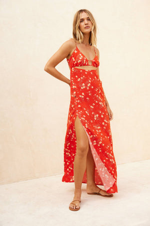 Calypso Dress - Scarlet Sage