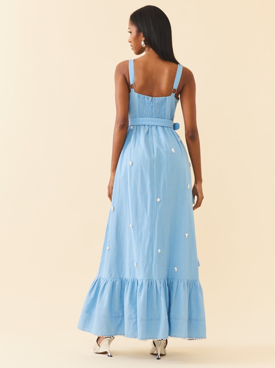 Reba Dress - Pearly Blue