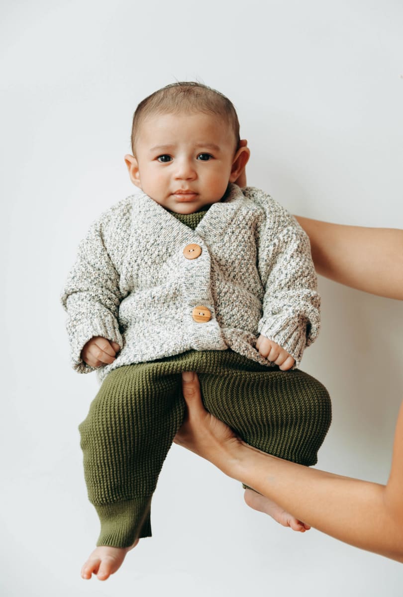 Knit Cardigan with Magnetic Opening - Rhino Gray