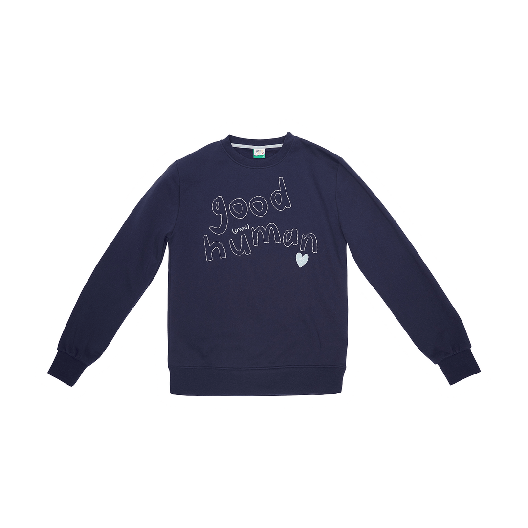 Adult Grand Good Human Sweatshirt - Blue