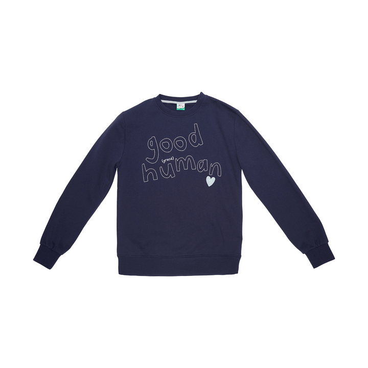 Adult Grand Good Human Sweatshirt - Blue