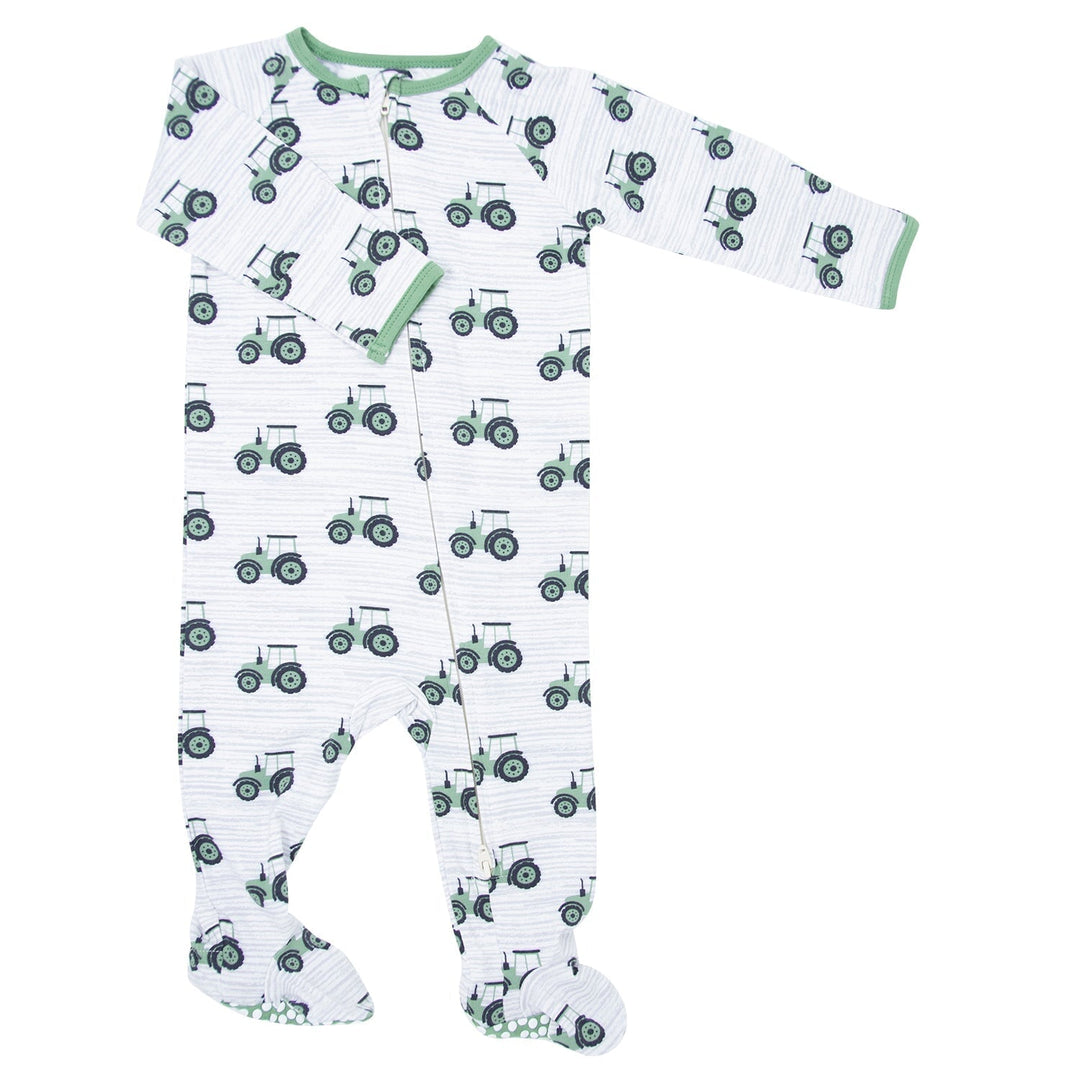 Zipper Footie - Tractor