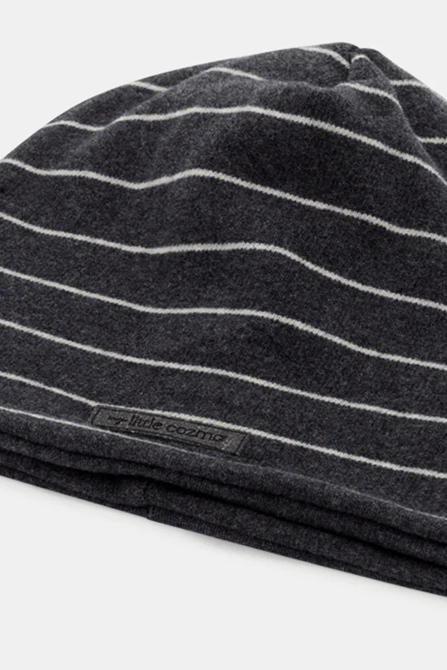Organic stripes beanie - Dark grey - Beanie