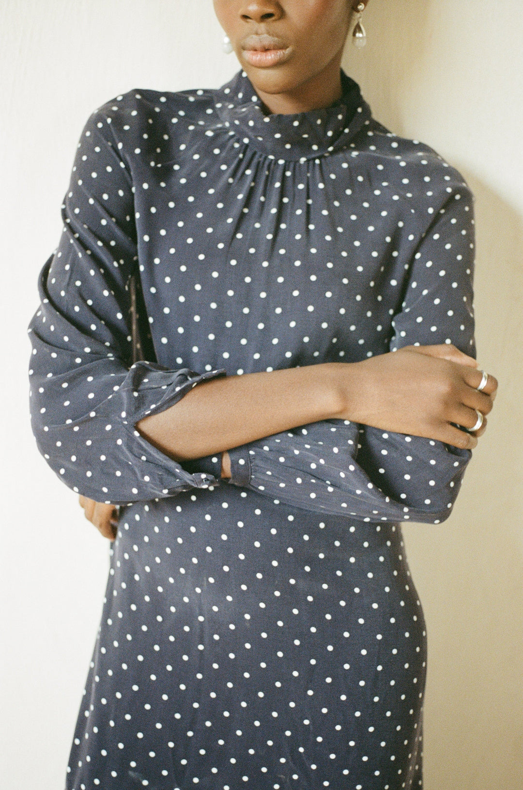 Jordan Dress - Dotted Navy