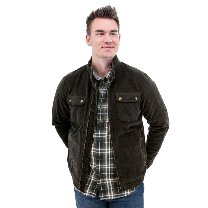 Milo Moto Cord Jacket - Smoke