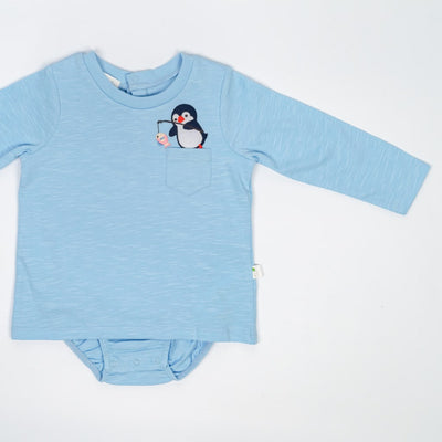 Go Fish! T Shirt Bodysuit - Artic Blue