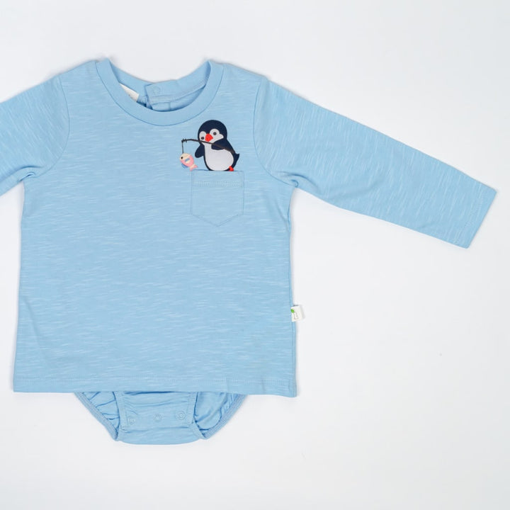 Go Fish! T Shirt Bodysuit - Artic Blue