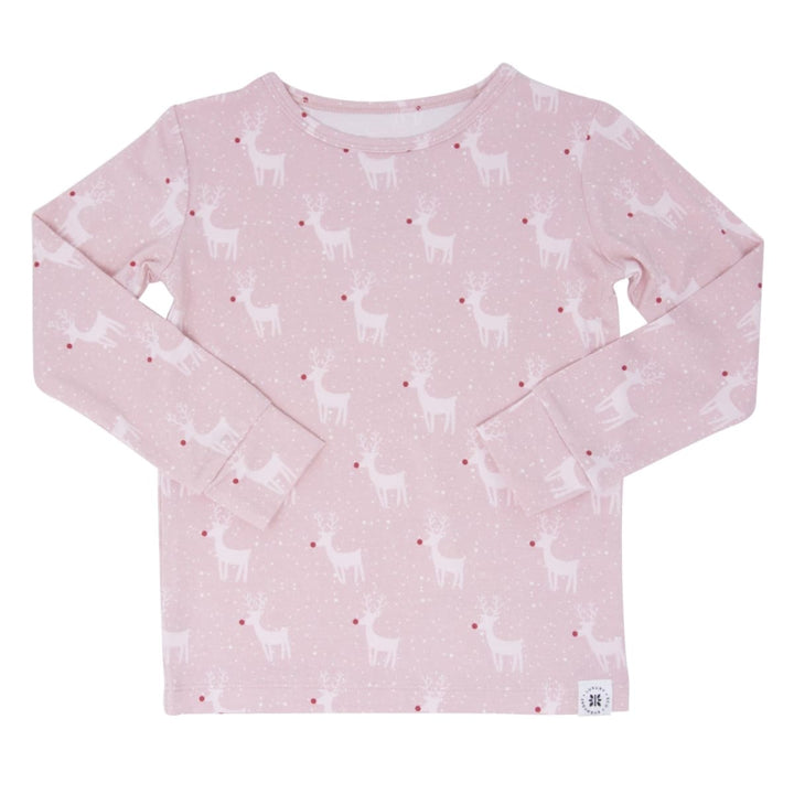 Big Kid Pajama - Rudolph Pink