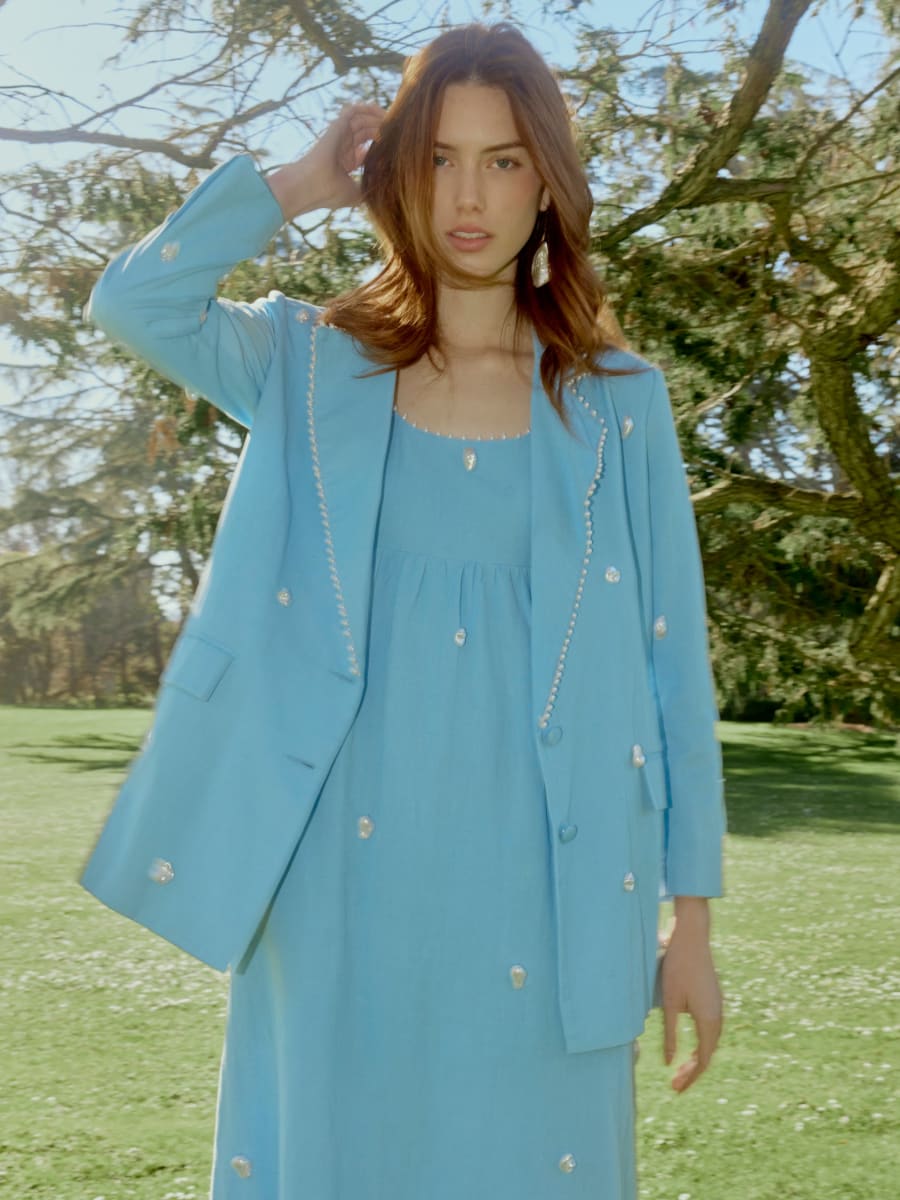 Sloan Blazer - Pearly Blue