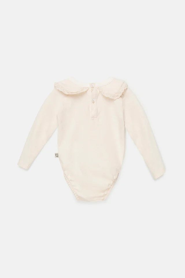 Organic Baby Collar Bodysuit - Ivory Bodysuits + Onesies My Little Cozmo 