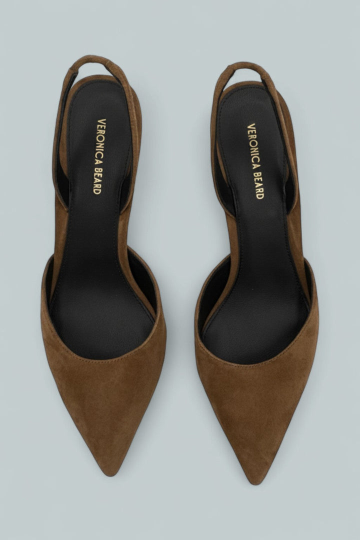 Caroline Suede Slingback Pump - Hazelwood