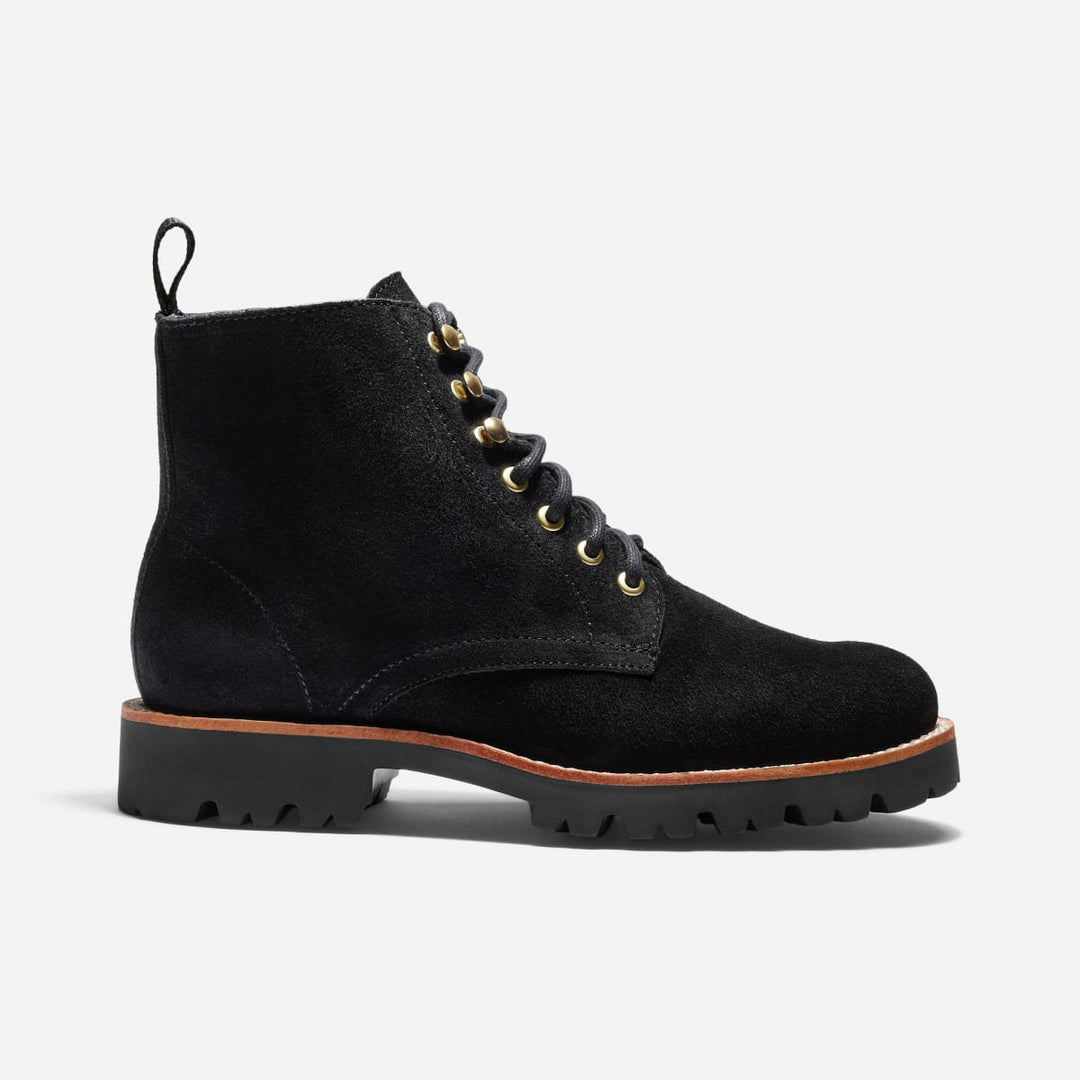 Go-To Lace Lug Boot - Black
