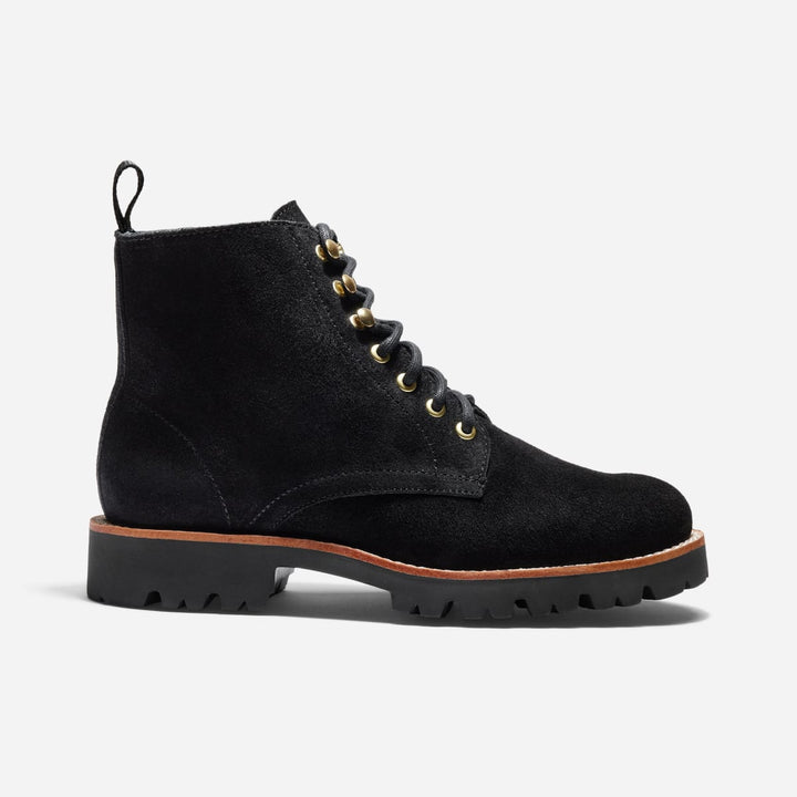 Go-To Lace Lug Boot - Black