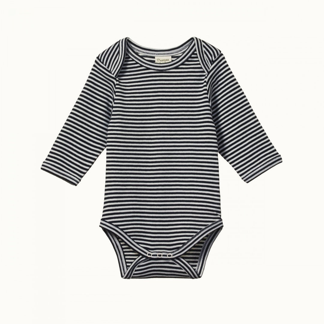 Long Sleeve Bodysuit - Navy Stripe