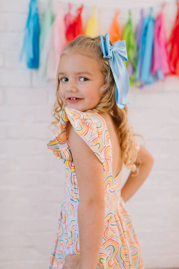 Olivia Dress - Primary Rainbow