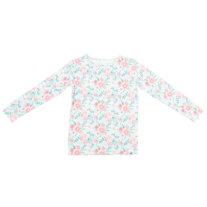 Big Kid Pajama - Aqua Floral