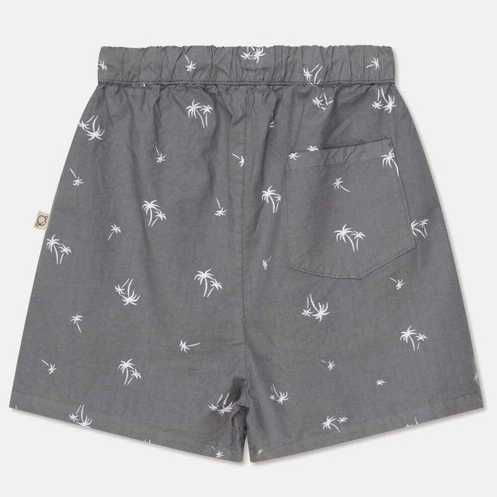 Palm Print Bermuda Shorts - Dark Grey Shorts My Little Cozmo 