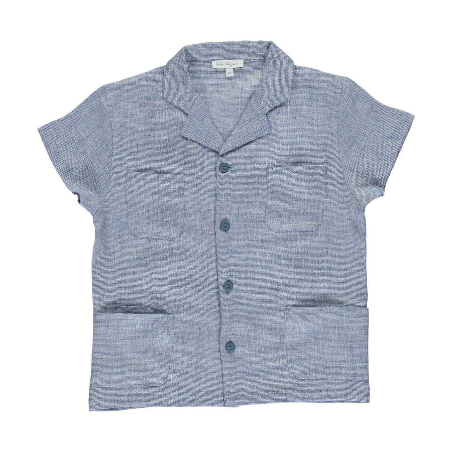 Jack 5 Pocket Shirt - Sea Blue Button Down Shirts Bebe Organic 