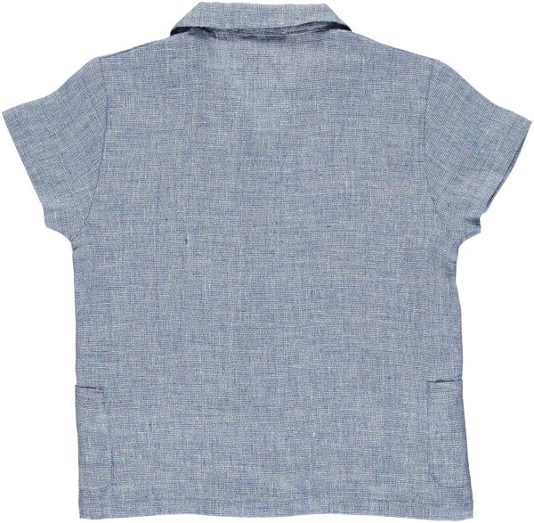 Jack 5 Pocket Shirt - Sea Blue Button Down Shirts Bebe Organic 