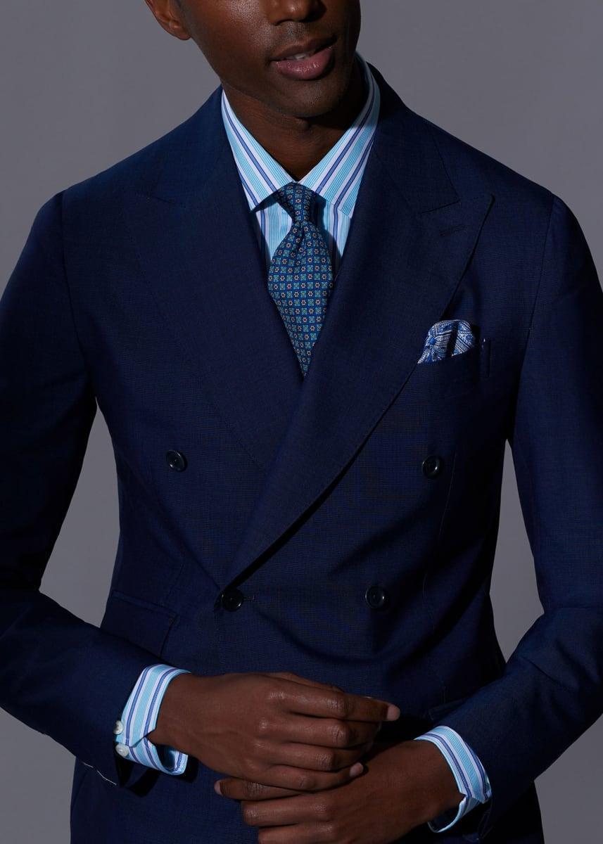 Variegated Stripe Dress Shirt - Light Blue