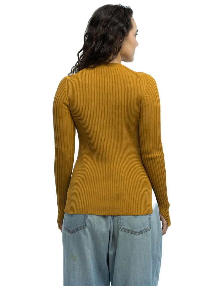 Pania Ribbed Crewneck - Ochre