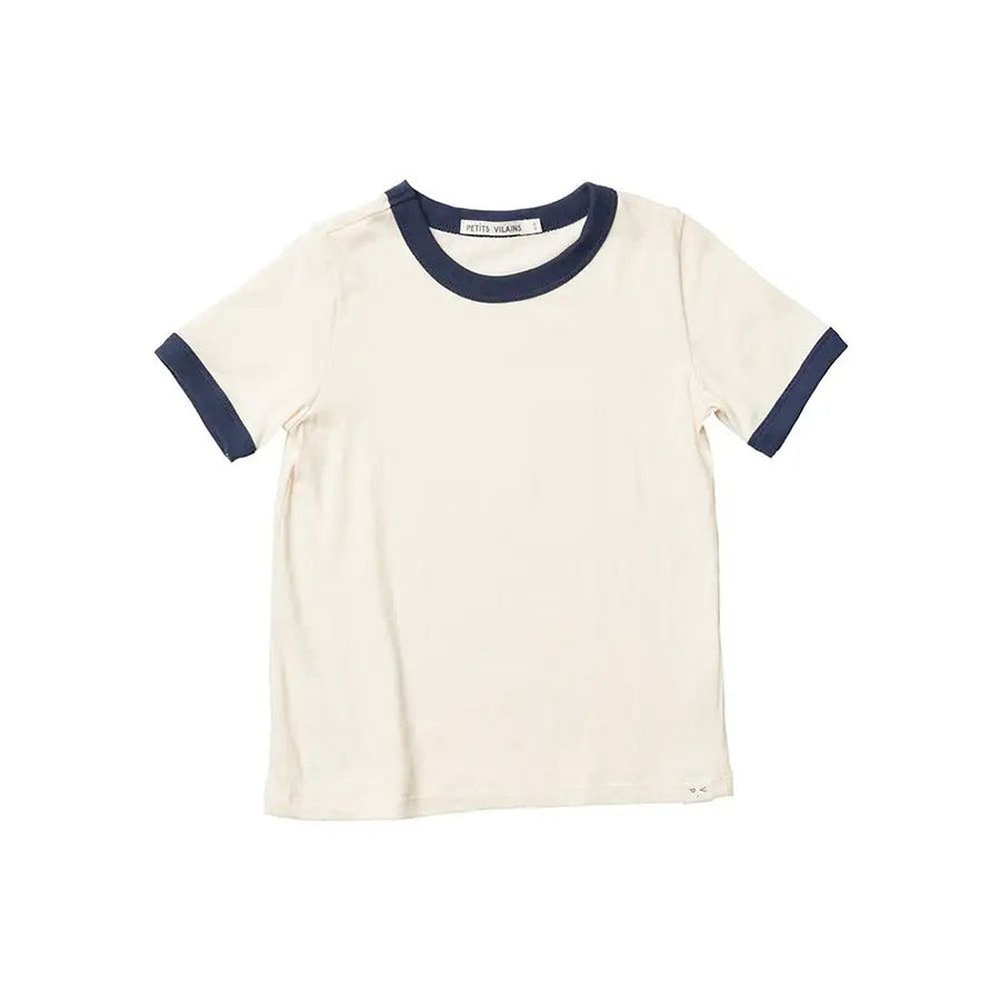 Jean Ringer Tee - Natural/Marine T-Shirts Petit Vilains 