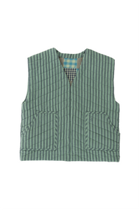 Reversible Kids Vest - Mint Patchwork