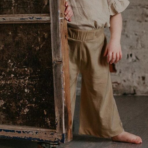 The Wide Leg Trouser - Sand Pants The Simple Folk 