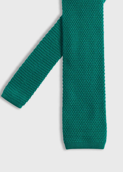 Cashmere Knit Tie - Green