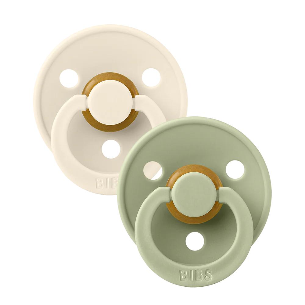 Bibs Pacifier 2 Pack - Ivory/Sage
