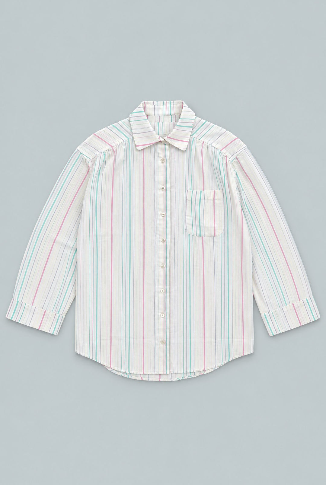 Long Sleeve Woven Pajama Set - Pastel/Multi
