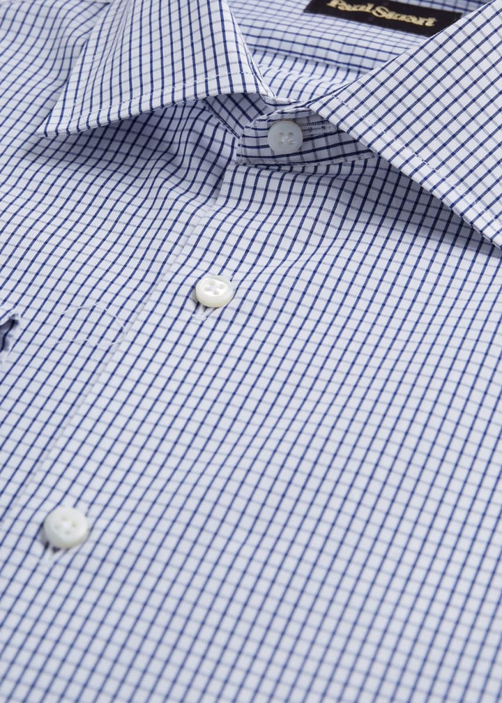 Graph Check Slim Fit Dress Shirt - Navy