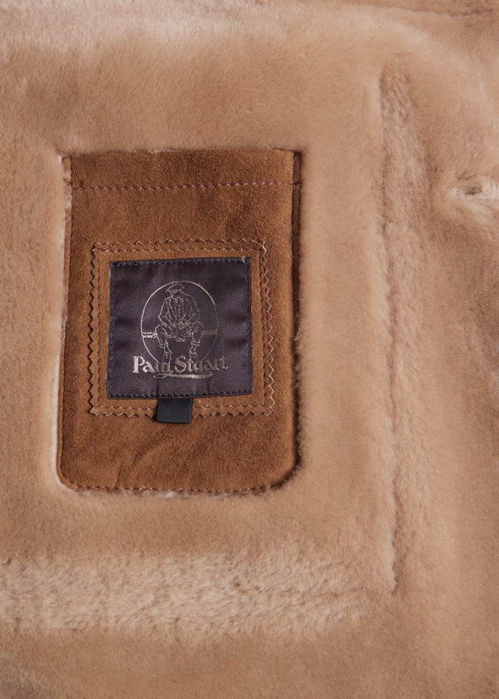 Shearling Long Coat - Tobacco