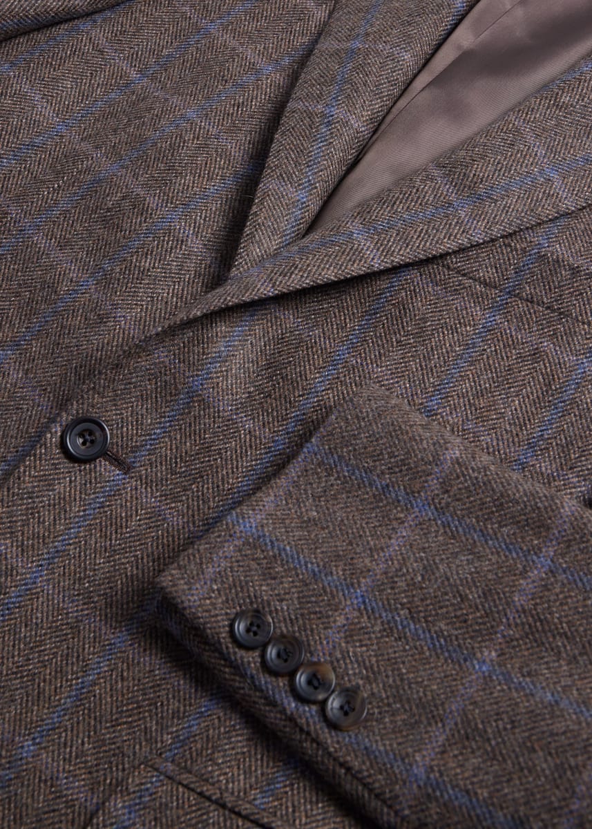Cashmere Paul Jacket - Brown/Blue
