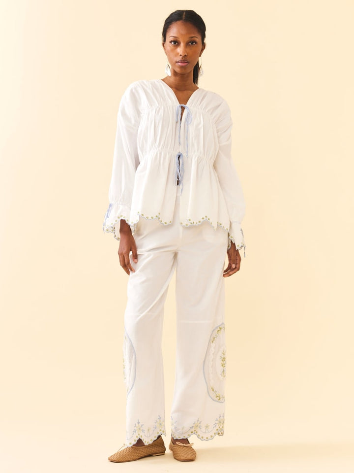 Juliana Pants - White Whimsy