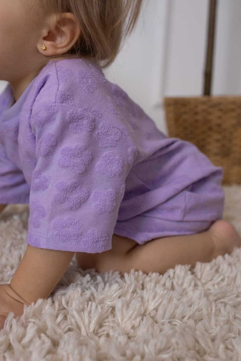 Oversize T-Shirt - Lavender Macaron Flowers