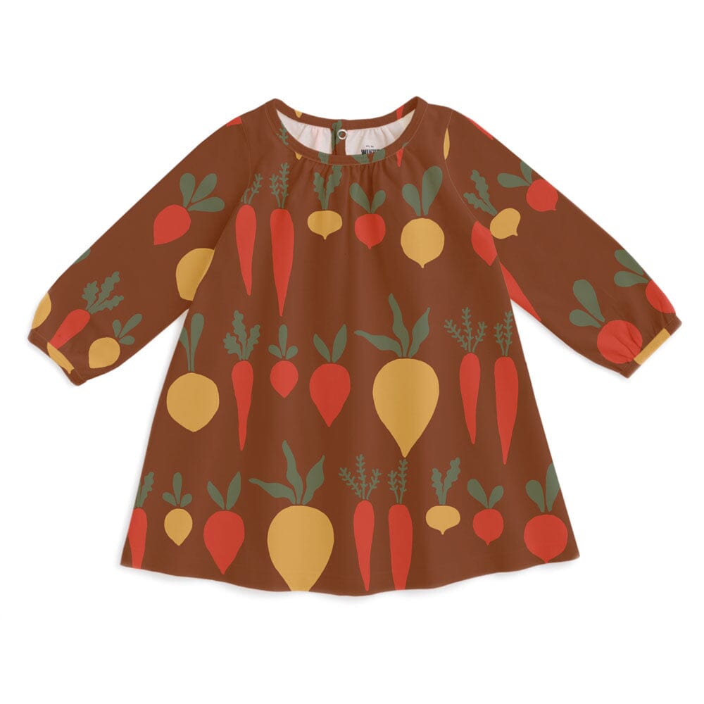 Juniper Baby Dress - Root Vegetables Chestnut Dresses + Skirts Winter Water Factory 