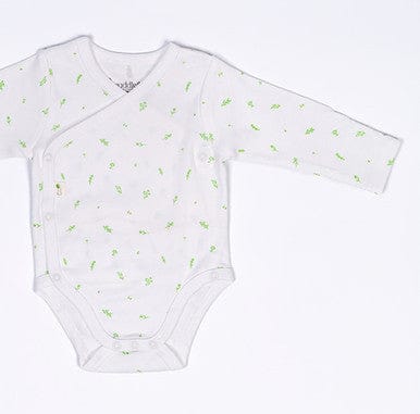 Bundle Of Joy Wrap Interlock Bodysuit - Innocence White