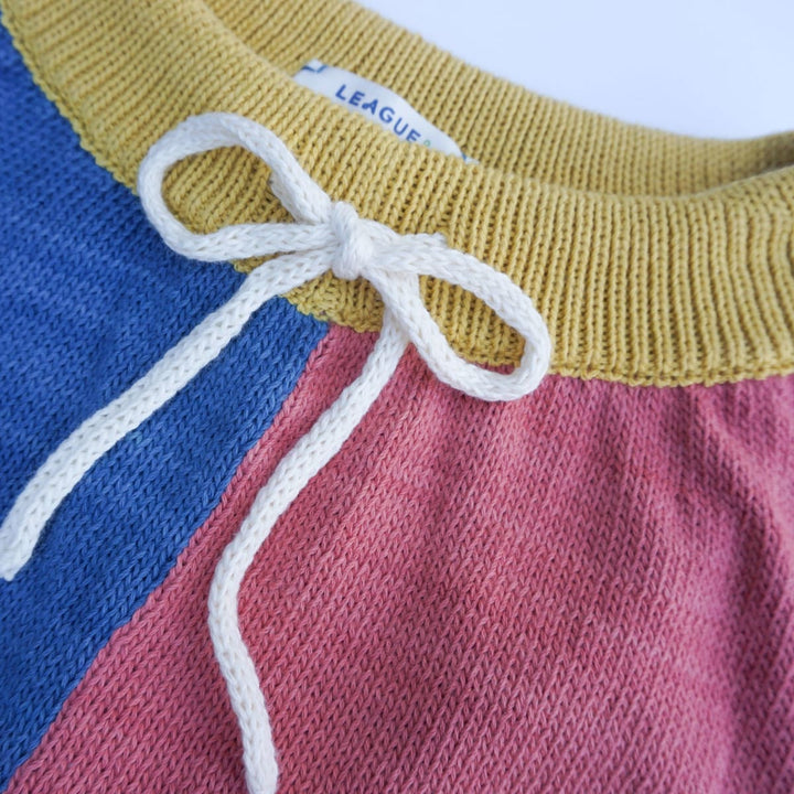 Colorblocked Organic Cotton James Drawstring Knit Short