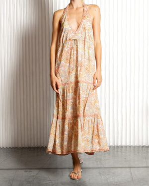 Shiloh Dress - Bright Coral Paisley